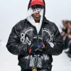 A$AP Rocky Punisher Logo Leather Jacket