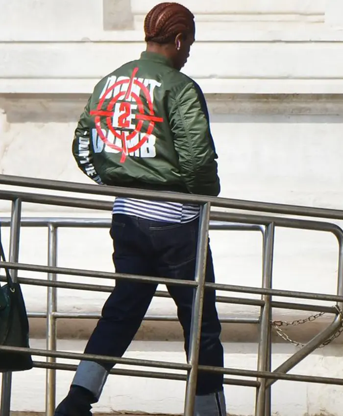 A$AP Rocky Water Taxi Italy 2026 Green and Blue Bomber Jacket
