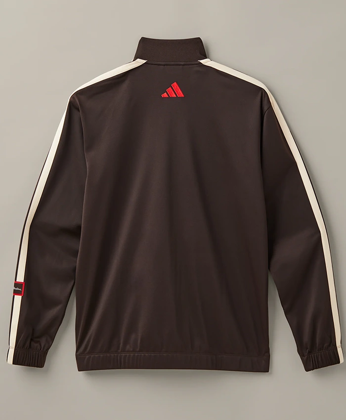 Adidas x Tim Hortons Men’s Tricot Brown Fleece Track Top Jacket On Sale