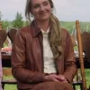 Amber Marshall TV Series Heartland 2026 Amy Fleming Brown Leather Jacket