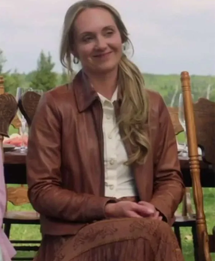 Amber Marshall TV Series Heartland 2026 Amy Fleming Brown Leather Jacket
