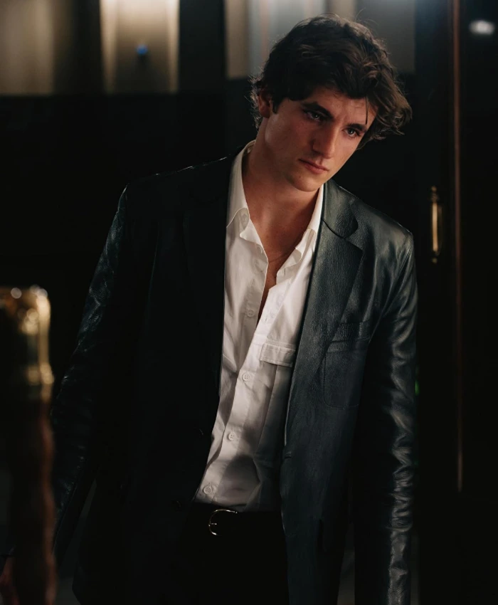 Amin Baahmed Drive-The Pretenders Black Leather Blazer