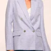 Ashley Iaconetti Celebrity Weakest Link S02 Purple Striped Blazer On Sale