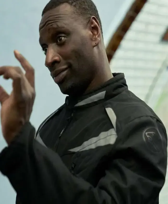 Assane Diop Lupin S04 Black Moto Jacket