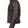 Assassin Movie Havoc 2025 Michelle Waterson Brown Leather Jacket Side View