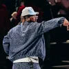 Atlanta-Dream-vs-Golden-State-Valkyries-WNBA-Finals-Game-6-T-Pain-Blue-Workwear-Cotton-Jacket-back-view