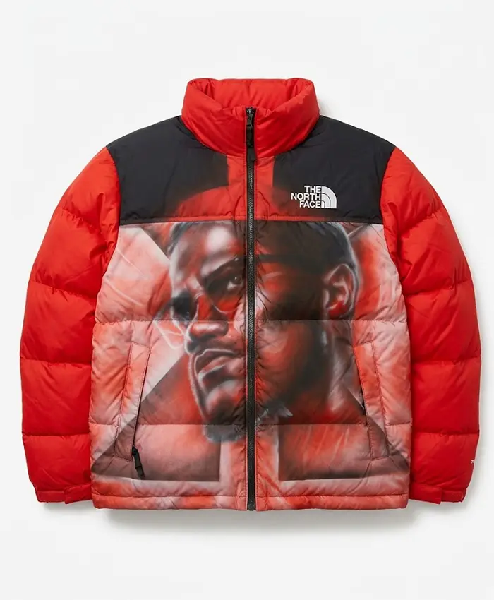 Awake NY x The North Face Nuptse Puffer Face Jacket Red