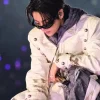 BTS Arirang World Tour Bogota 2026 Jeon Jung-kook White Military Jacket Front