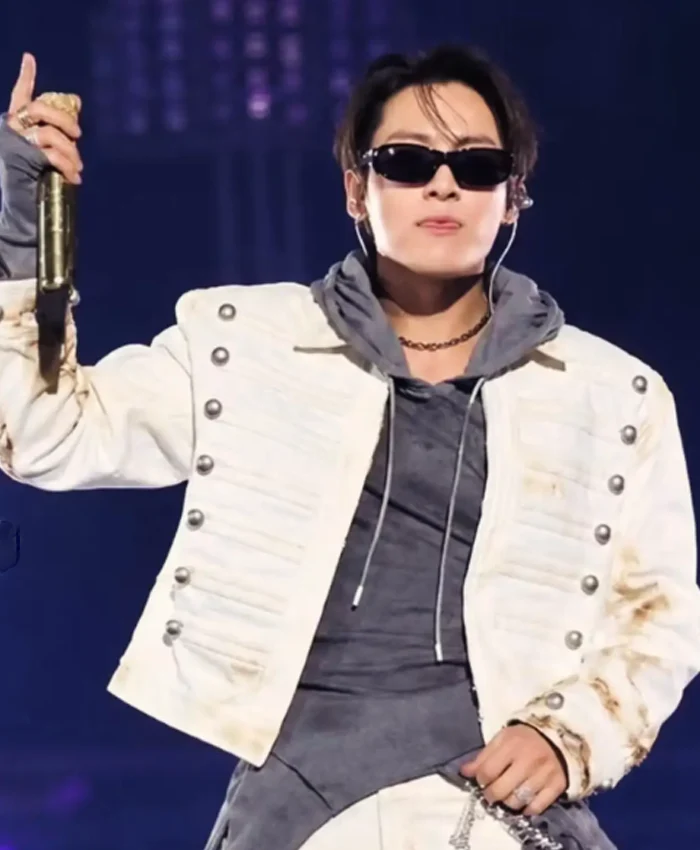 BTS Arirang World Tour Bogota 2026 Jeon Jung-kook White Military Jacket