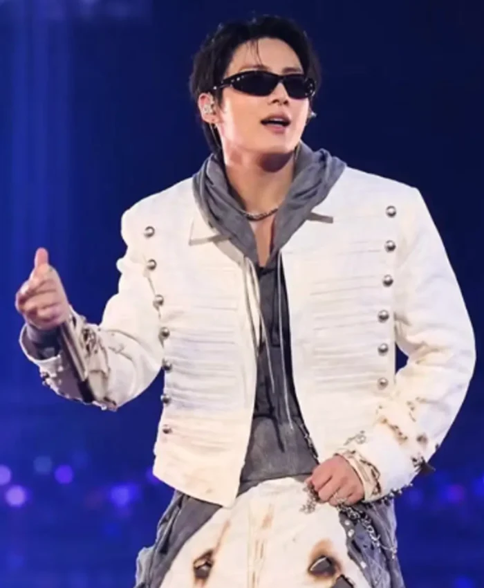 BTS Arirang World Tour Bogota 2026 Jungkook White Military Jacket