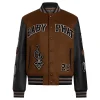 Baby Phat Anniversary Varsity Jacket Brown and Black