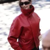 Balenciaga Paris Fashion Week Show Lola Tung Red Leather Jacket
