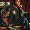 Betty Boop x Shoe Palace 2026 Wool with Leather Sleeves Varsity Jacket Front