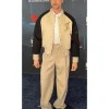 Billboard Latin Music Awards 2026 Johann Vera Black and Beige Varsity Jacket