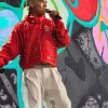 Britpop Tour Concert 2026 Robbie Williams Red Sequin Track Jacket On Sale