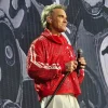 Britpop Tour Concert 2026 Robbie Williams Red Sequin Track Jacket On Sale Side View