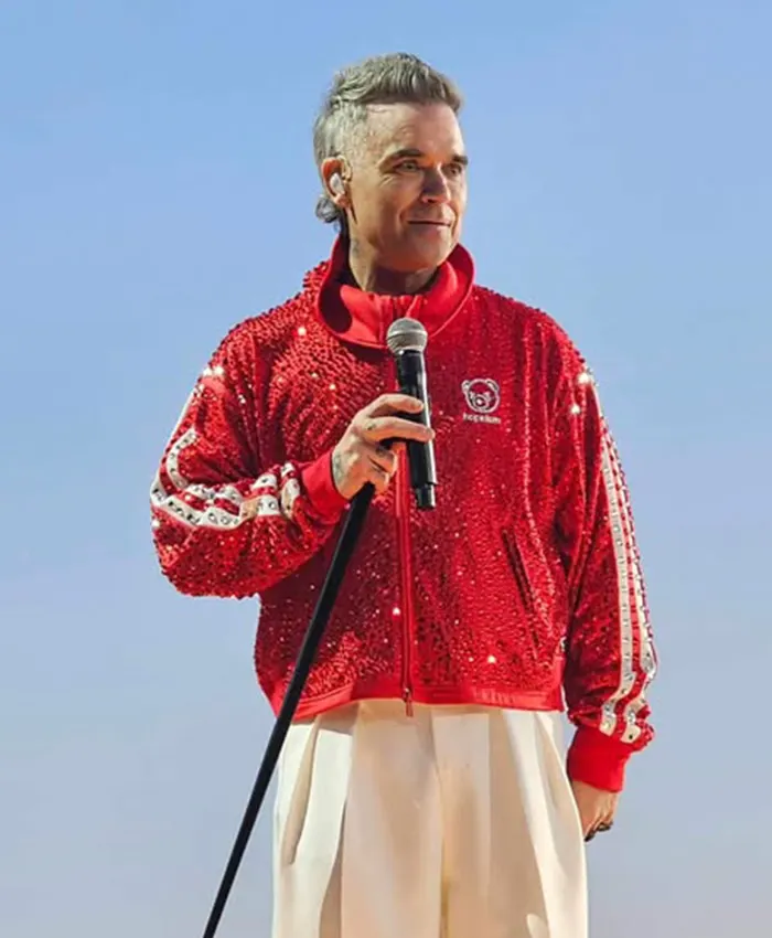 Britpop Tour Robbie Williams Red Sequin Jacket