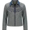 Brynn Godenir TV Series Heartland S20 Winn Becker Embroidered Western Denim Jacket