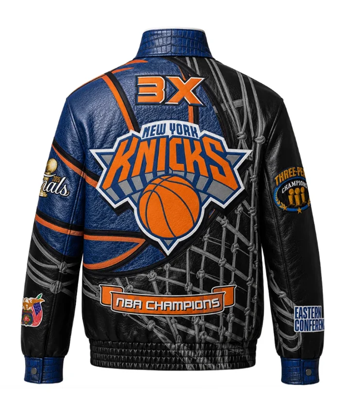 Buy New York Knicks Pro Basketball Champions 2026 Leather Jacket