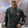 Buy Now Hajime Sorayama Jeff Hamilton Black Leather Bomber Jacket For Sale