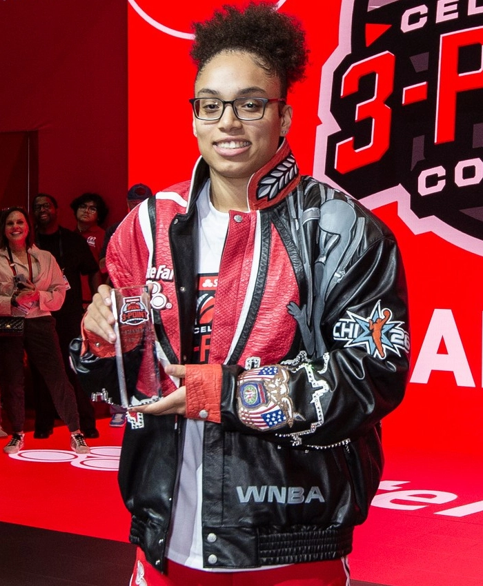 Buy Now State Farm Celebrity 3-Point Contest Winner Olivia Miles Jeff Hamilton Champion Jacket