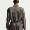 Buy Now Women's Nike x SKIMS Crunchy Nylon Cropped Full Zip Up Jacket Grey Back
