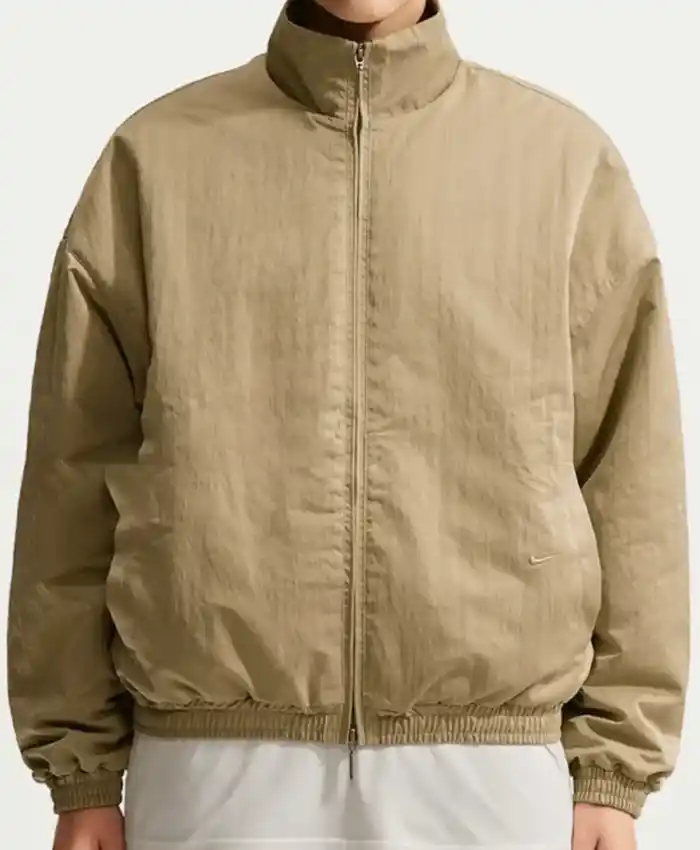 Caitlin Clark ESPN's College GameDay Basketball Beige Cotton Jacket Front View