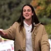 Caitlin Clark ESPN's College GameDay Beige Jacket