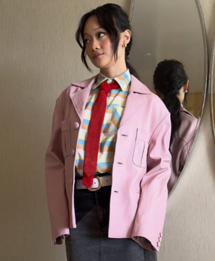 Callina Liang Street Fighter Premiere Pink Jacket