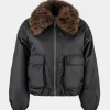 Carla Duval TV Series War 2026 Sienna Miller Fur Collar Bomber Jacket