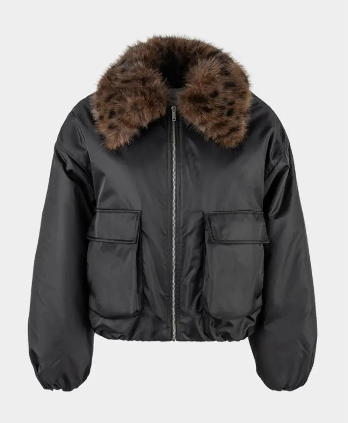 Carla Duval TV Series War 2026 Sienna Miller Fur Collar Bomber Jacket