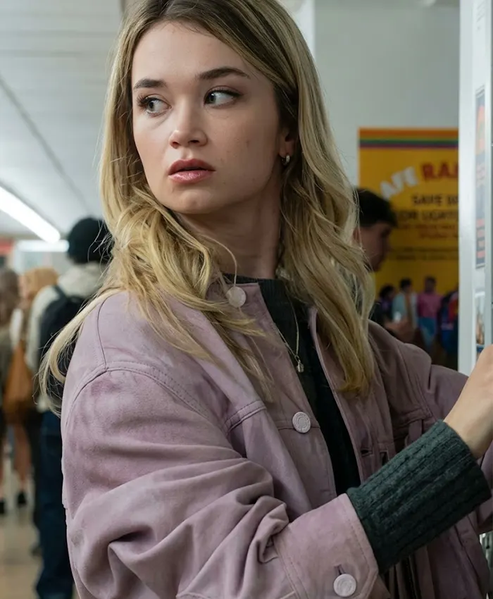 Carrie S01 Summer H. Howell Pink Denim Jacket