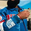 Close-up-of-Sada-Baby-NBA-Detroit-Pistons-Big-Sean-x-Pelle-Pelle-Blue-Bomber-Leather-Jacket