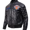 Close-view-of-Mens-Pro-NBA-New-York-Knicks-Premium-Heavy-Black-Bomber-Leather-Jacket