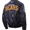Close-view-of-NFL-Chicago-Bears-Mens-Pro-Premium-Heavy-Black-Leather-Bomber-Jacket