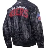 Close-view-of-NFL-San-Francisco-49ers-Mens-Pro-Premium-Heavy-Black-Leather-Bomber-Jacket