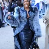 Close-view-of-Porsha-Williams-Schiaparelli-Paris-Show-Spring-Summer-2027-Faux-Fur-Grey-Jacket