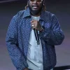 Close-view-of-WNBA-Atlanta-Dream-vs-Golden-State-Valkyries-Finals-Game-6-T-Pain-Blue-Cotton-Workwear-Jacket