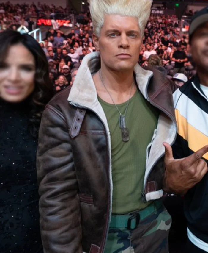 Cody Rhodes Guile In The Wild Street Fighter Leather Jacket