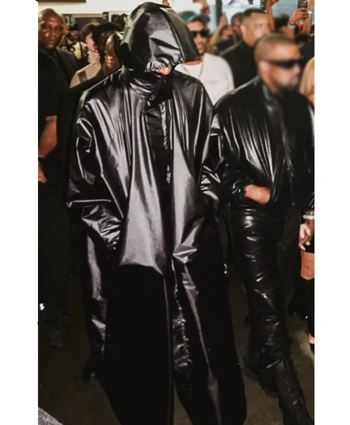 ComplexCon 2026 Playboi Carti Black Leather Hooded Raincoat