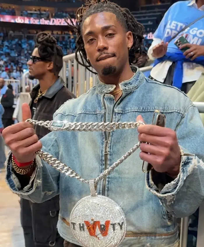 Cornell Young IV WNBA Season 30 Atlanta 2026 Blue Denim Zip-up Jacket