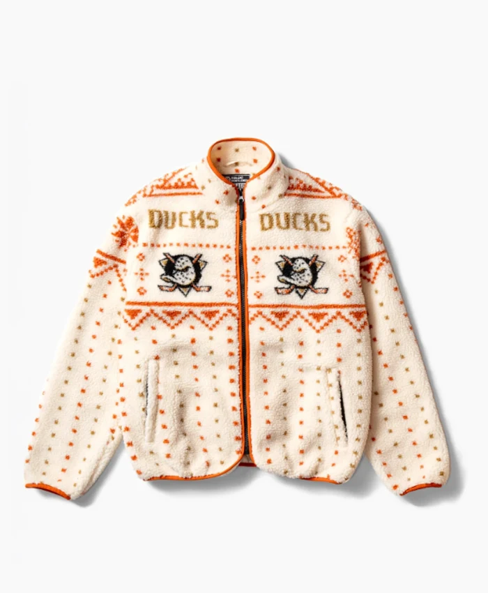 Cozy Holiday Ducks Sherpa Jacket