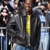 David Jonsson LOEWE SS27 Paris Fashion Week Leather Bomber Jacket at Discounted Price
