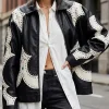 Delilah TV Series The Equalizer S05 Laya DeLeon Hayes Black and White Leather Studded Jacket
