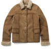 Dolly Weaver TV Series Marshals 2026 Ellyn Jameson Brown Suede Shearling Jacket