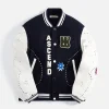 Don Toliver Wales Bonner Ascend Blue and White Varsity Jacket On Sale