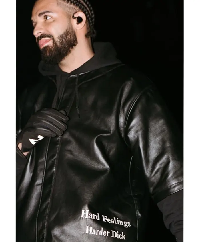 Drake Hard Feelings Harder Dick Leather Jacket