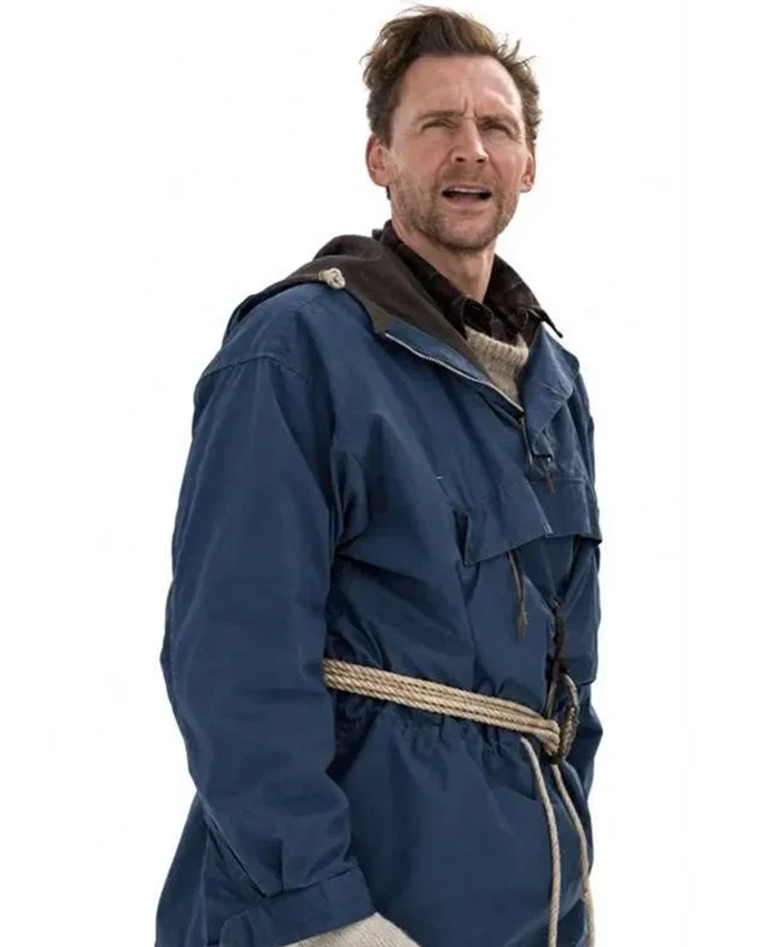 Edmund Hillary Movie Tenzing 2026 Tom Hiddleston Blue Hooded Jacket