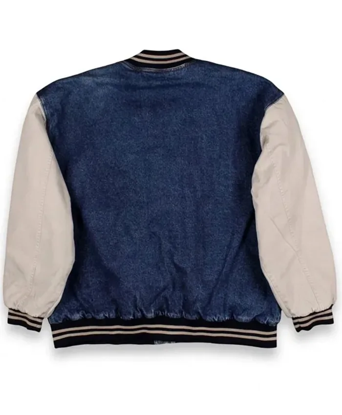 Elijah J. Roberts TV Series A Different World 2026 Jalen Denim Varsity Jacket Back View