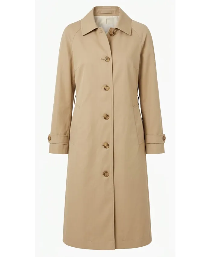 Emma Movie Onwards and Sideways 2026 Laura Linney Beige Cotton Coat